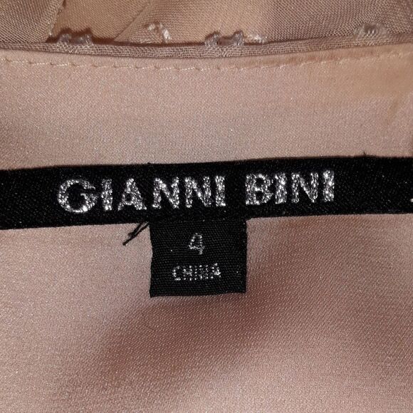 Gianni Bini Cottage Core Swiss Dot Ruffle Pleated Sweetheart Spaghetti Maxi Sz 4 - Picture 9 of 11